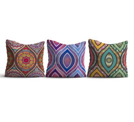 Aberto Design Juego de 3 Fundas de Cojín HMI-KIR-111 Multicolor